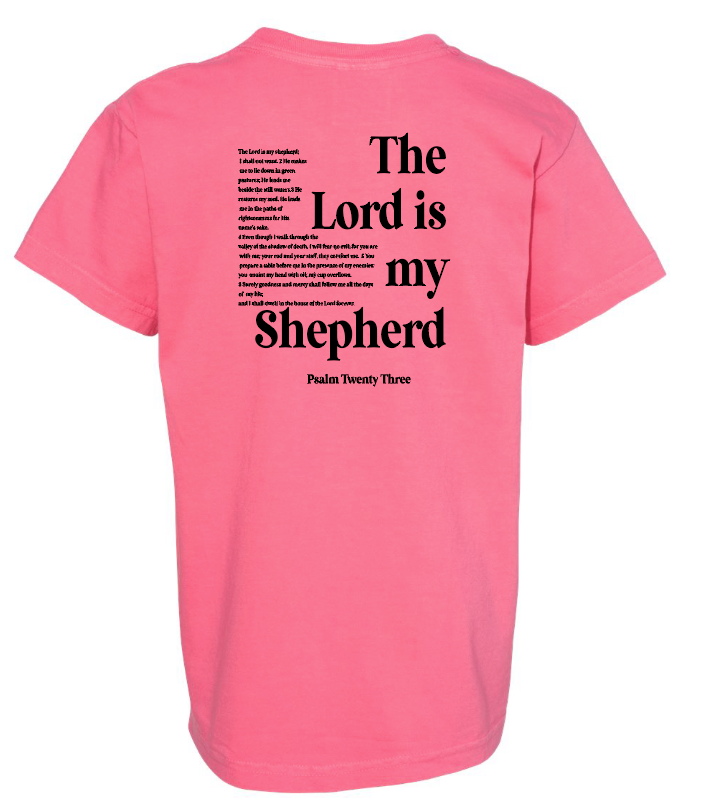St. Andrews "Psalm 23" Design Comfort Colors S/S T-shirt (watermelon)(youth)