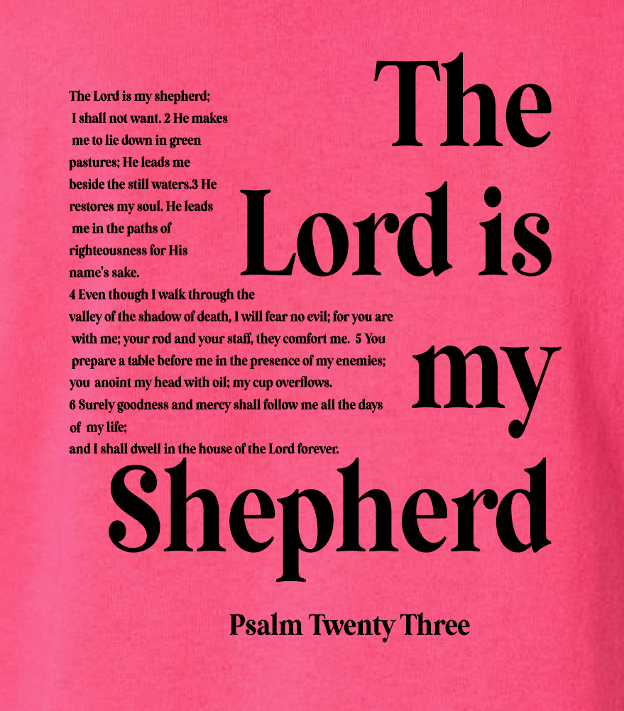St. Andrews "Psalm 23" Design Rabbit Skins S/S T-shirt (hot pink)(infant/toddler)