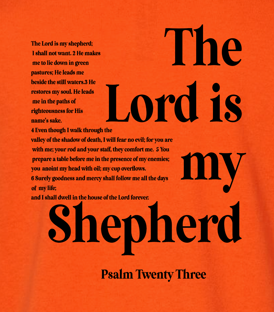 St. Andrews "Psalm 23" Design Rabbit Skins S/S T-shirt (orange)(infant/toddler)