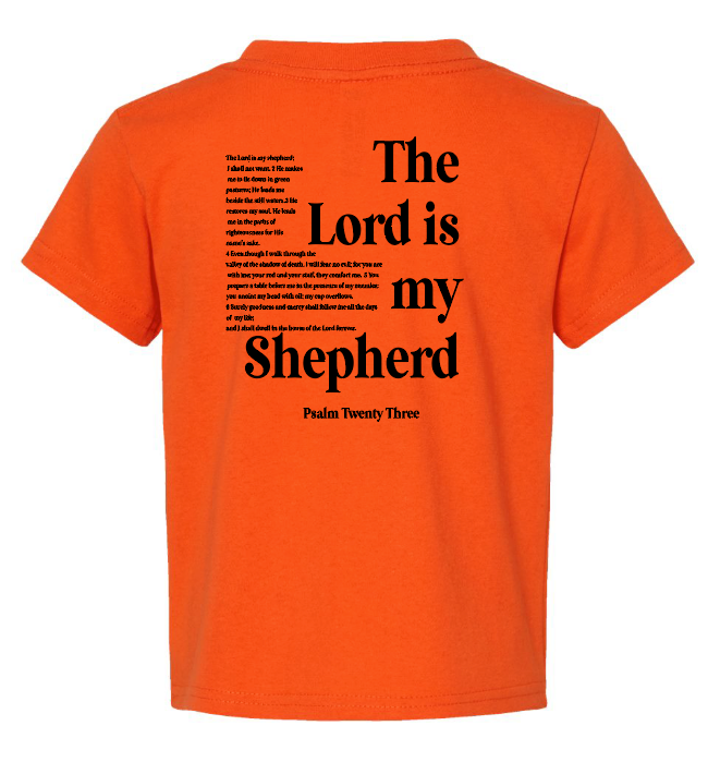 St. Andrews "Psalm 23" Design Rabbit Skins S/S T-shirt (orange)(infant/toddler)