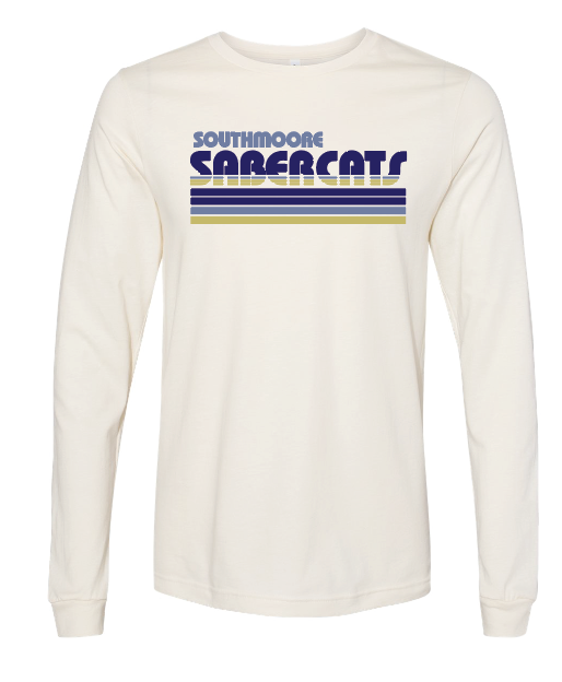 Southmoore PTSA "Retro Stripe" Design L/S T-shirt (natural)