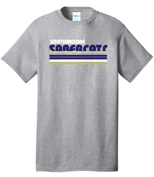 Southmoore PTSA "Retro Stripe" Design S/S T-shirt (heather)