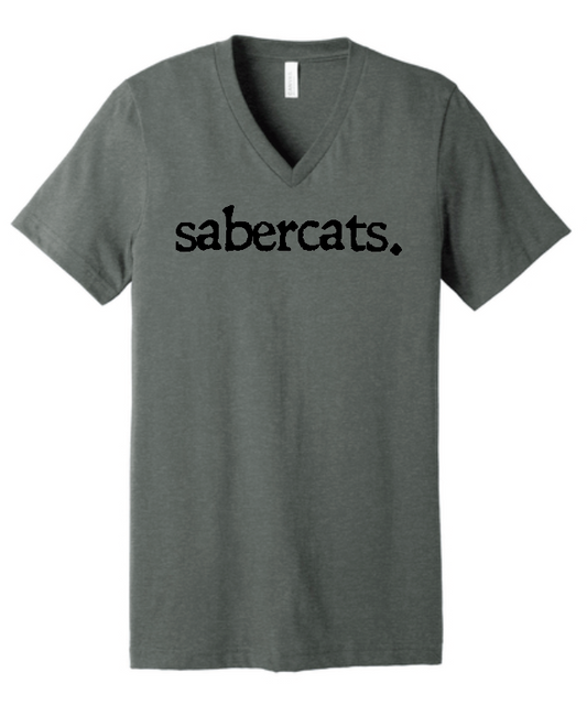 Southmoore PTSA "Typewriter" Design S/S V-neck T-shirt (dark htr)
