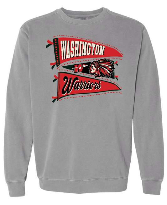 Washington (OK) Elementary "Pennants" Design Comfort Colors Sweatshirt
