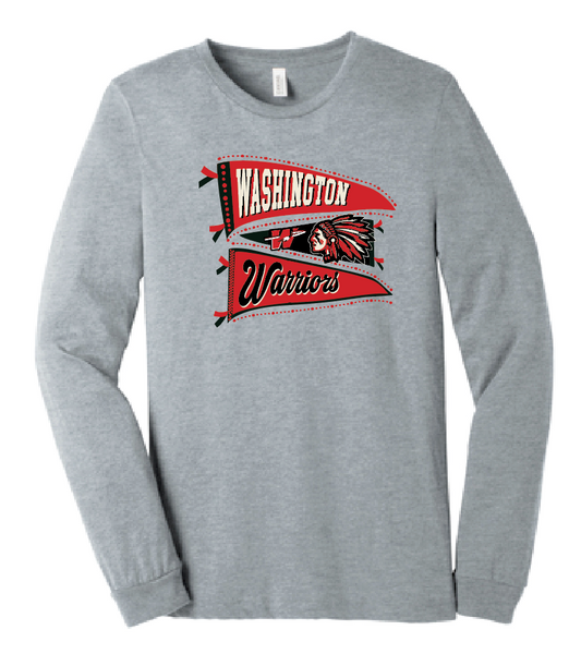 Washington (OK) Elementary "Pennants" Design Gildan L/S T-shirt