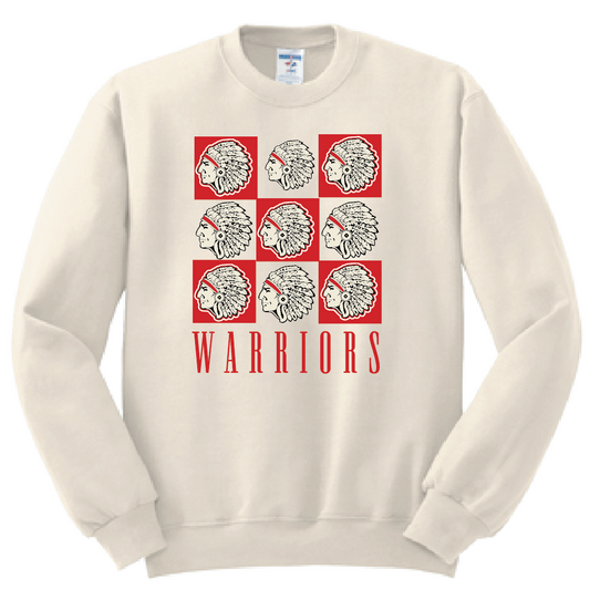 Washington (OK) Elementary "Mascot Checker" Design Crewneck Sweatshirt