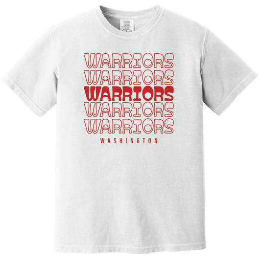 Washington (OK) Elementary "Warriors Stack" Design Comfort Colors S/S T-shirt (white)