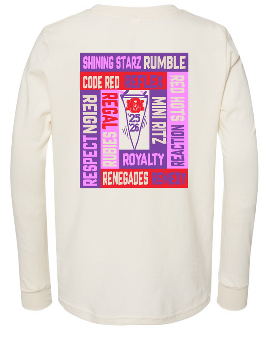 Cheers and More "Team Blocks" Design L/S BellaCanvas T-shirt
