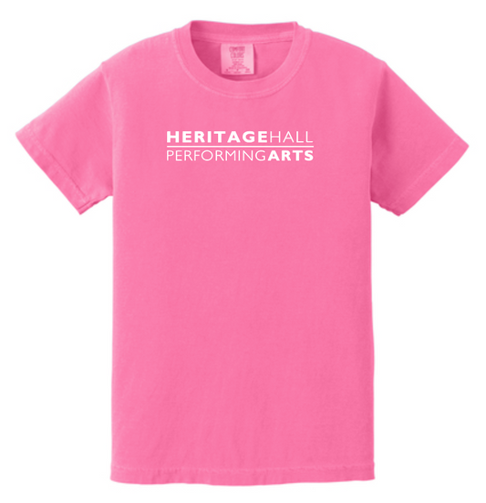 Heritage Hall Performing Arts "Logo" Design S/S T-shirt (neon pink)