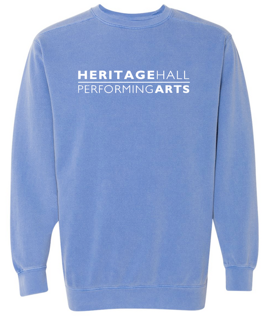 Heritage Hall Performing Arts "Logo" Design Crewneck Sweatshirt (flo blue) (adult)