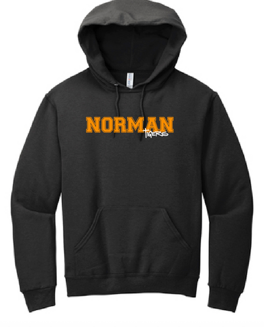 NHS Baseball "Simple Straight" Design Hooded Sweatshirt (black)