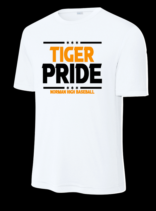 NHS Baseball "Pride" Design S/S Moisture Wicking T-shirt (white)