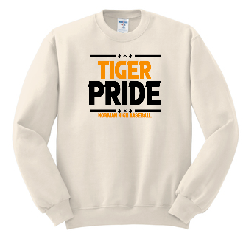 NHS Baseball "Pride" Design Crewneck Sweatshirt (natural)