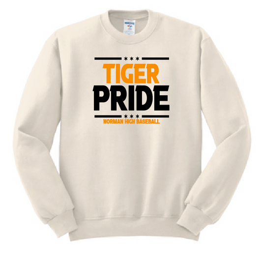 NHS Baseball "Pride" Design Crewneck Sweatshirt (natural)