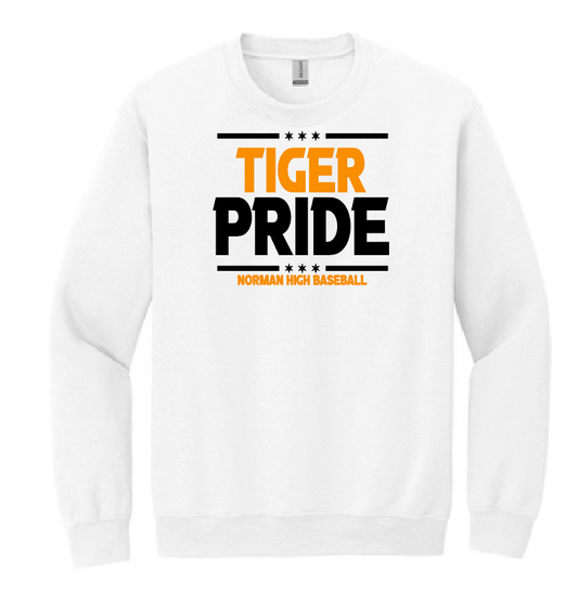 NHS Baseball "Pride" Design Crewneck Sweatshirt (white)
