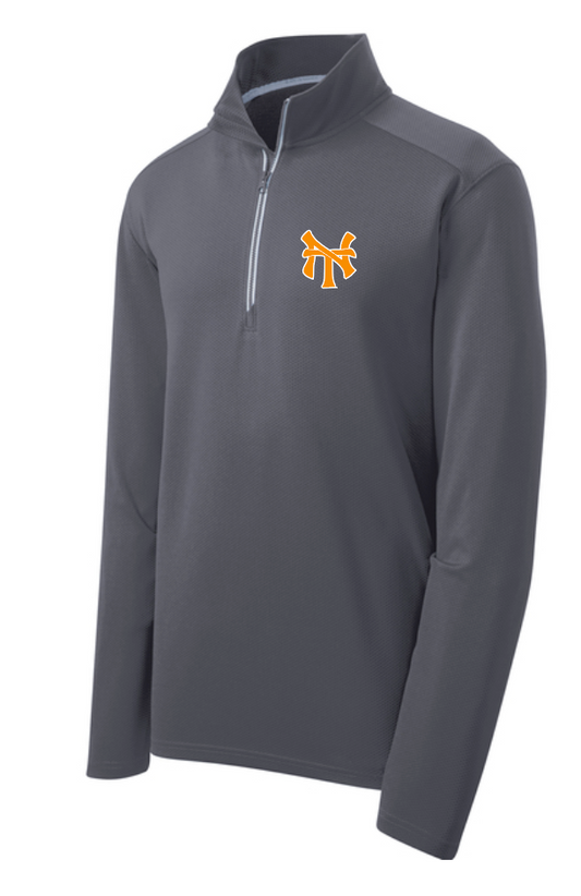 NHS Baseball "NT" Design Moisture Wicking 1/4 Zip Pullover (iron grey)