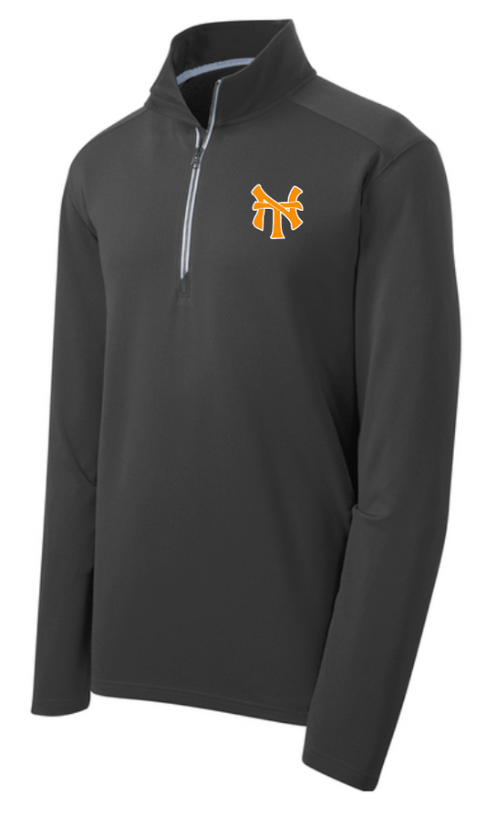 NHS Baseball "NT" Design Moisture Wicking 1/4 Zip Pullover (black)