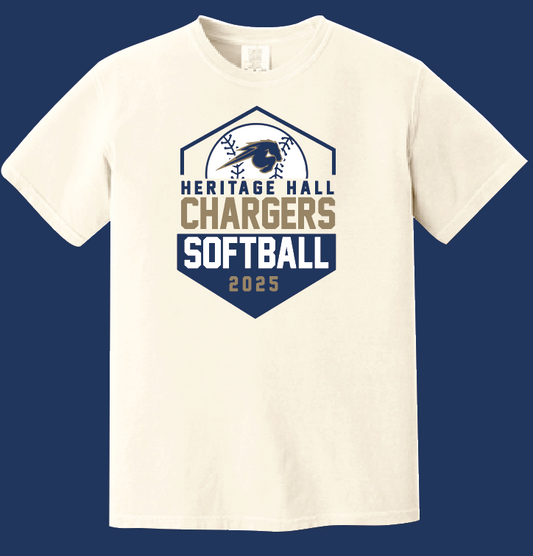 Heritage Hall Softball Comfort Colors S/S T-shirt (adult)(with roster)