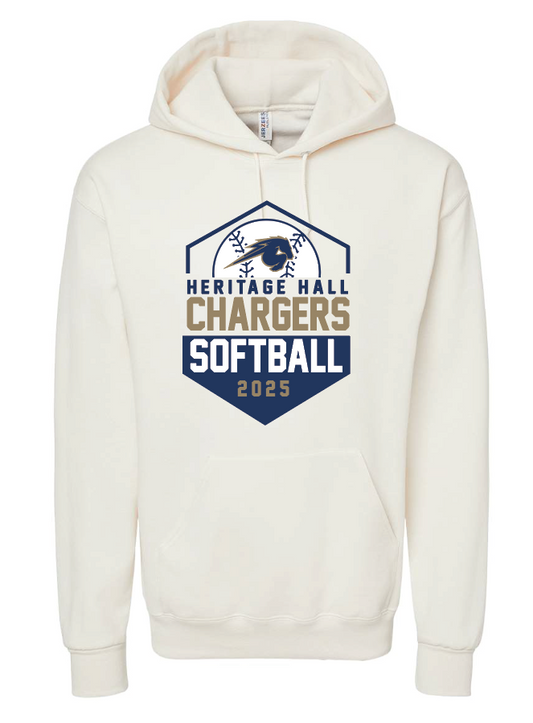 Heritage Hall Softball Jerzees Hooded Sweatshirt (with roster)