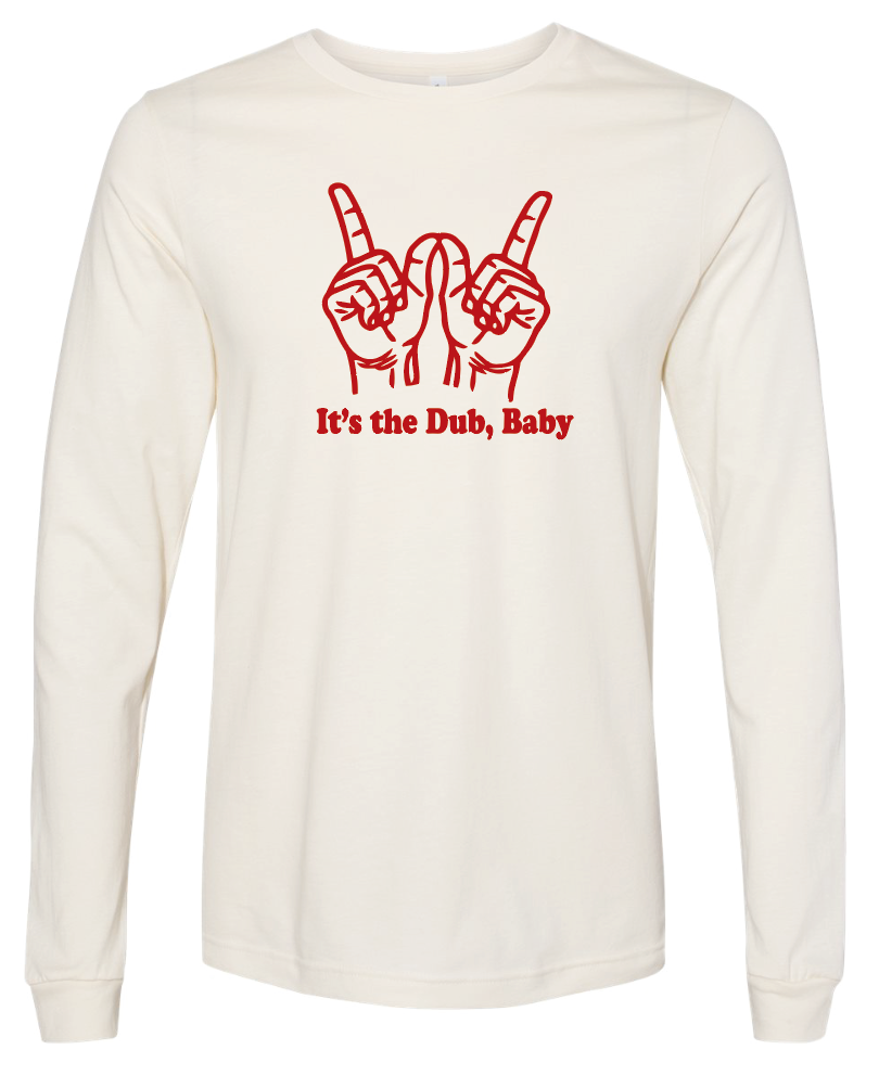 Washington STUCO "It's the Dub, Baby" Design BellaCanvas L/S T-shirt (natural)