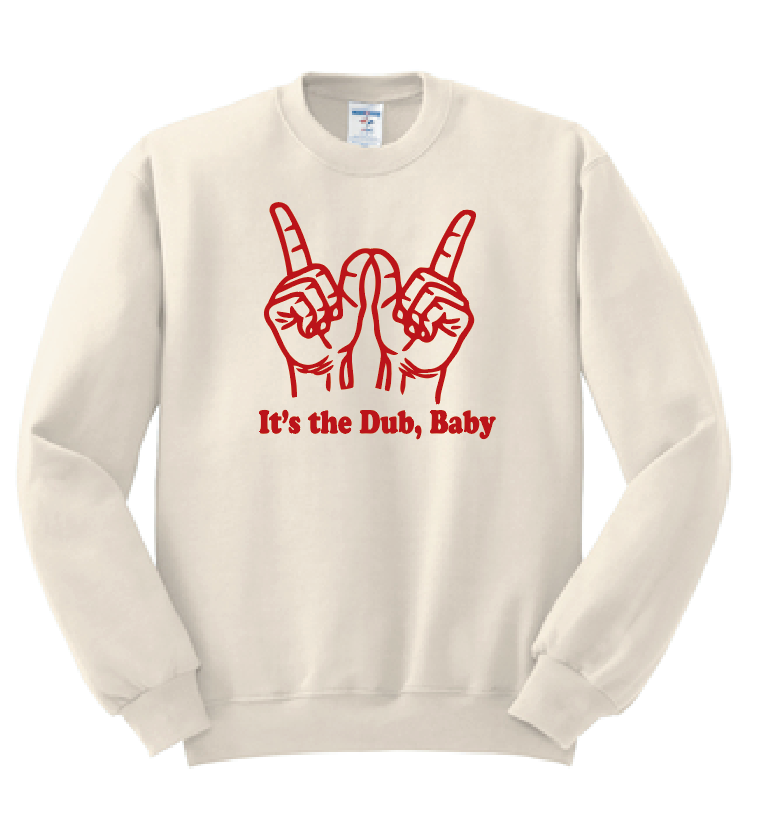 Washington STUCO "It's the Dub, Baby" Design Crewneck Sweatshirt (cream)