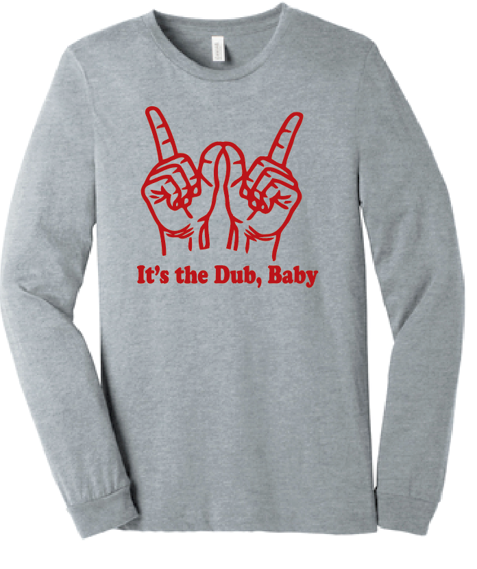 Washington STUCO "It's the Dub, Baby" Design BellaCanvas L/S T-shirt (heather)