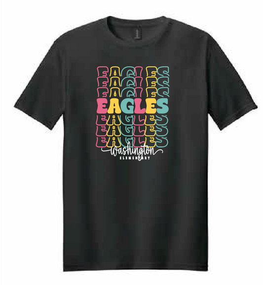 Washington Eagles "Colorful Stack" Design S/S T-shirt