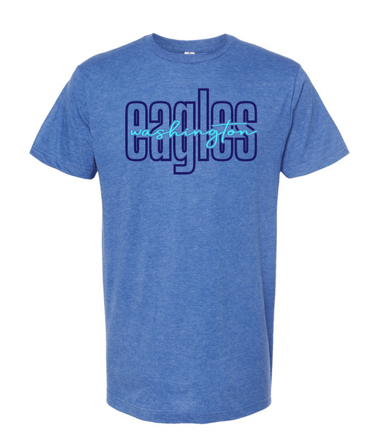 Washington Eagles "Simple Script" Design S/S T-shirt