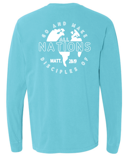Calvary Baptist Church Comfort Colors L/S T-shirt (lagoon)