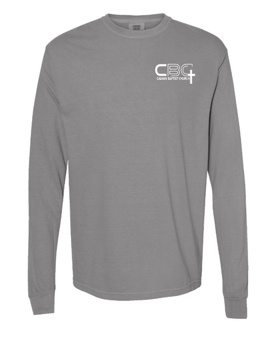 Calvary Baptist Church Comfort Colors L/S T-shirt (grey)