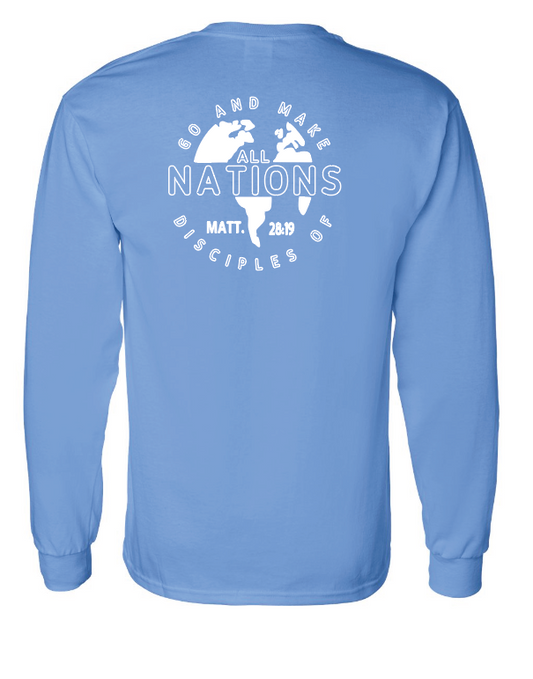 Calvary Baptist Church Gildan L/S T-shirt (carolina blue)
