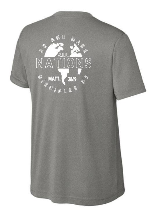 Calvary Baptist Church Moisture Wicking S/S T-shirt (grey)