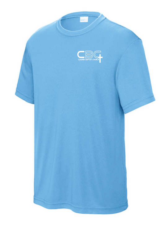Calvary Baptist Church Moisture Wicking S/S T-shirt (carolina blue)