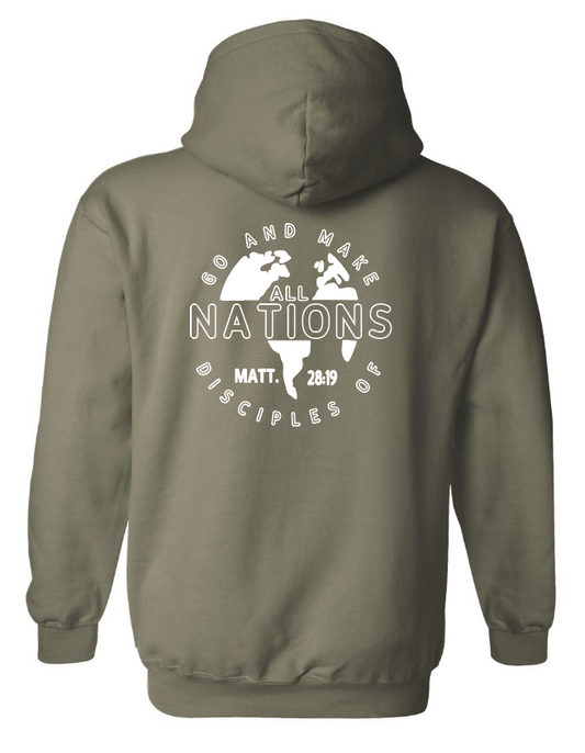Calvary Baptist Church Gildan Hooded Sweatshirt (military green)