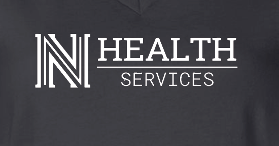 NPS Health Services "Logo" Design Women's V-neck T-shirt (f) (black)