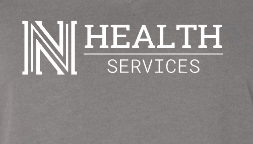 NPS Health Services "Logo" Design Women's V-neck T-shirt (f) (asphalt)