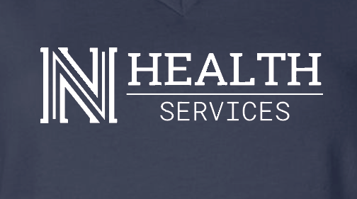 NPS Health Services "Logo" Design Women's V-neck T-shirt (p) (navy)