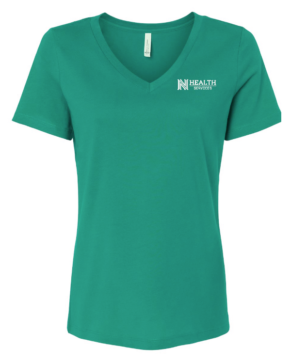 NPS Health Services "Logo" Design Women's V-neck T-shirt (p) (kelly)