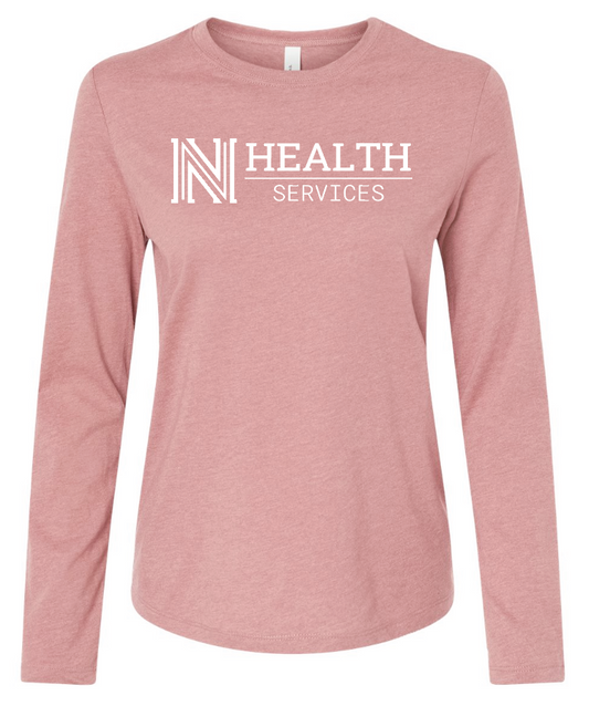 NPS Health Services "Logo" Design Women's L/S T-shirt (f) (heather mauve)