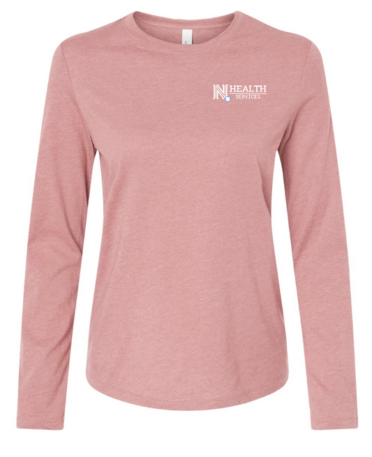 NPS Health Services "Logo" Design Women's L/S T-shirt (p) (heather mauve)