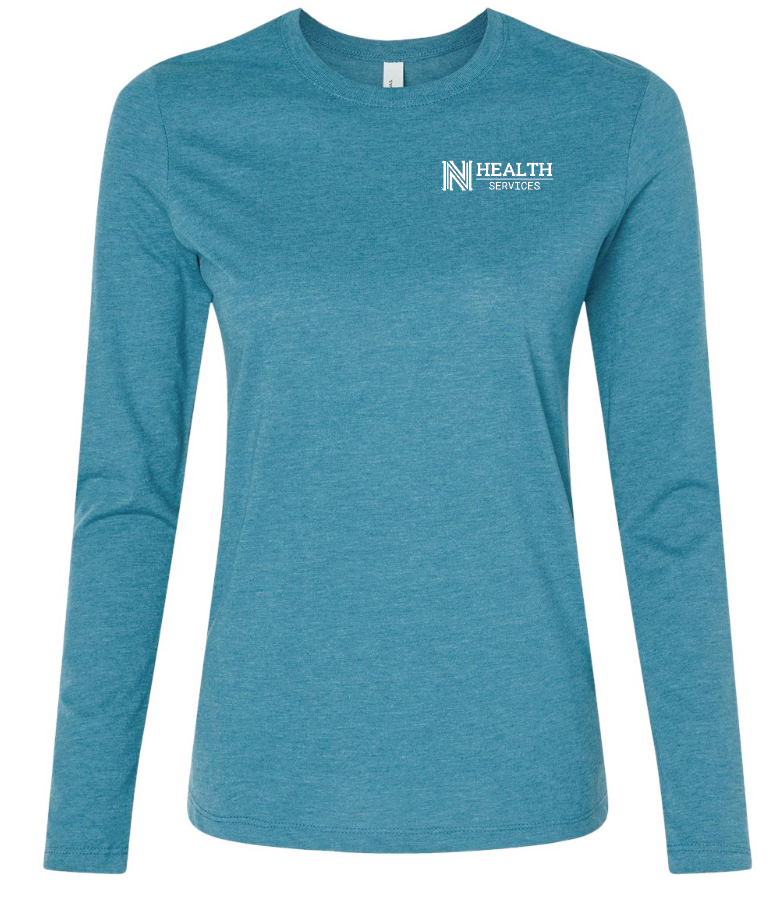 NPS Health Services "Logo" Design Women's L/S T-shirt (p) (heather teal)