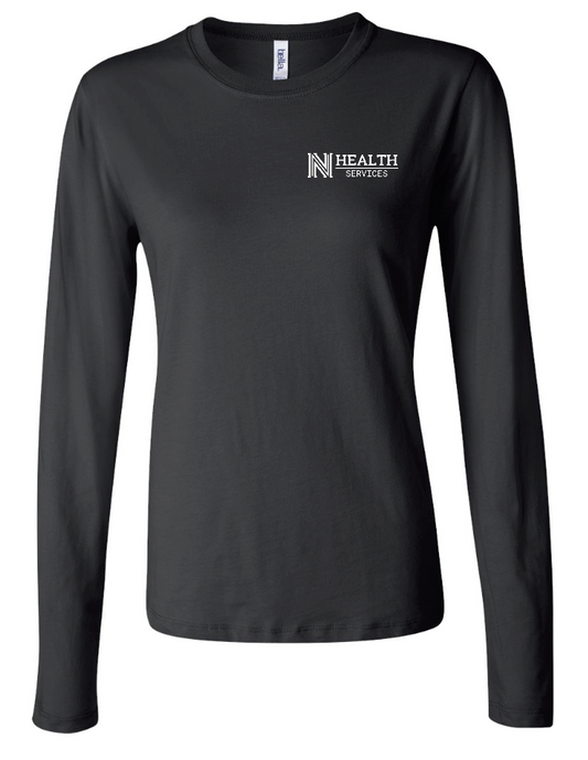 NPS Health Services "Logo" Design Women's L/S T-shirt (p) (black)