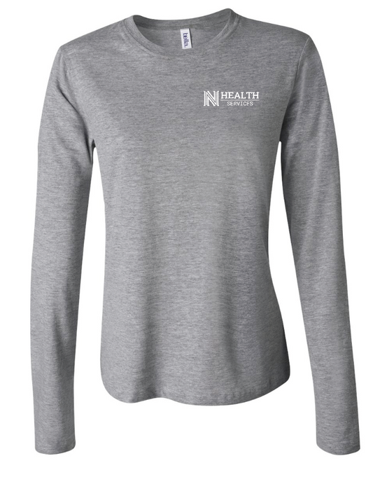 NPS Health Services "Logo" Design Women's L/S T-shirt (p) (heather grey)