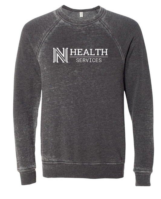 NPS Health Services "Logo" Design Unisex Crewneck Sweatshirt (grey acid washed)