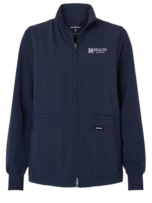 NPS Health Services "Logo" Design Women's Full-Zip Scrub Jacket (navy)