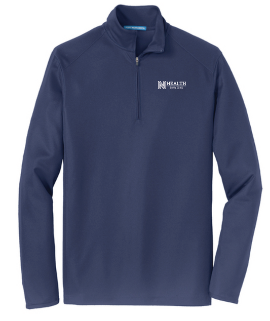 NPS Health Services "Logo" Design Unisex Mesh 1/2 Zip Pullover (navy)