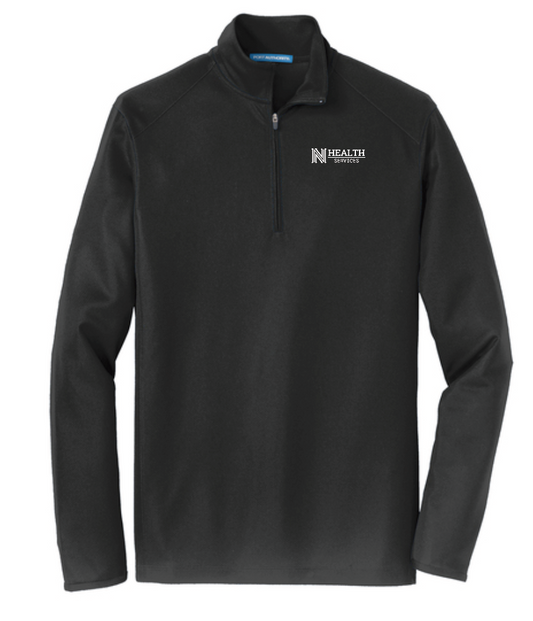 NPS Health Services "Logo" Design Unisex Mesh 1/2 Zip Pullover (black)