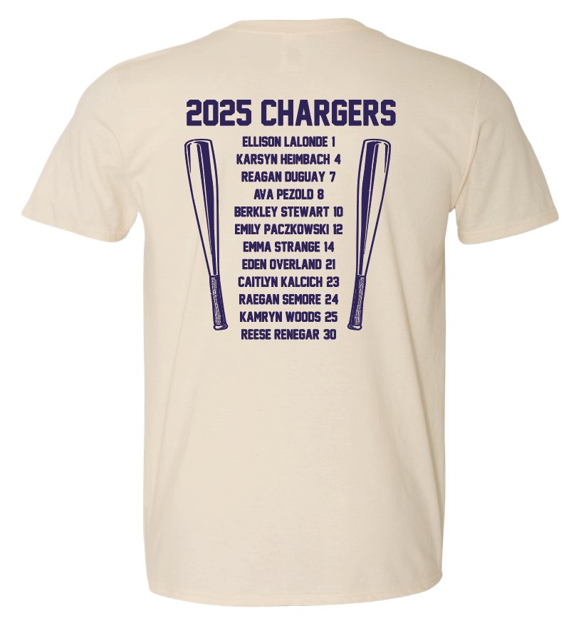 Heritage Hall High School Softball "Diamond with Junior High Roster" BellaCanvas T-shirt