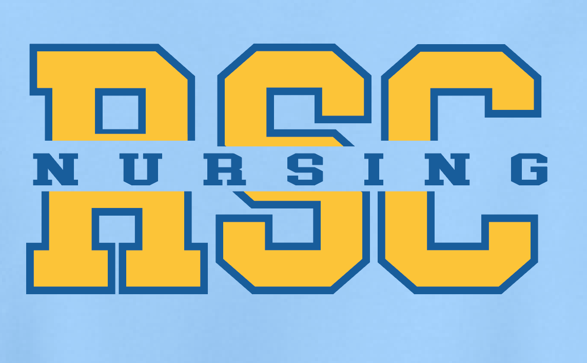 Rose State Nursing "RSC" Design Crewneck Sweatshirt (carolina blue)