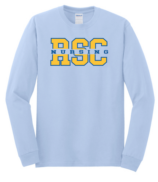 Rose State Nursing "RSC" Design L/S T-shirt (carolina blue)